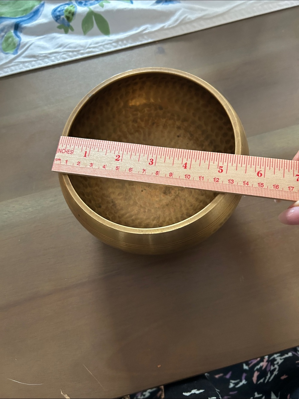 Hammered Brass singing Tibetan Bowl - Picture 4 of 5